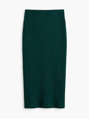 Forever 21 Deep Green Ribbed Pencil Skirt